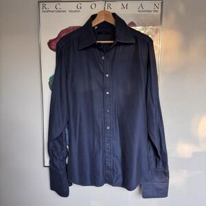 Gucci Vintage by Tom Ford Cuffed Shirt Button Down 100% Cotton Size 40 15 3/4